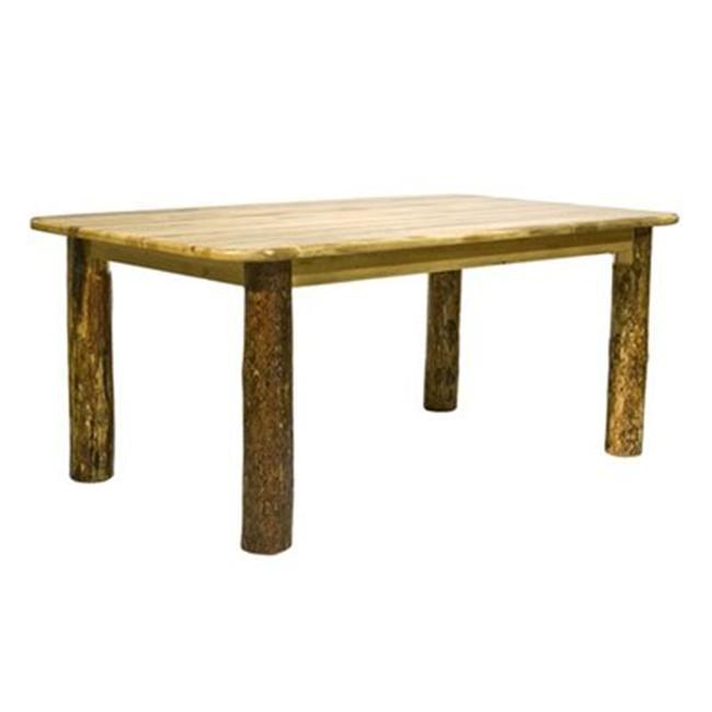 Montana Woodworks Glacier Country Log 4 Post Square Dining Table