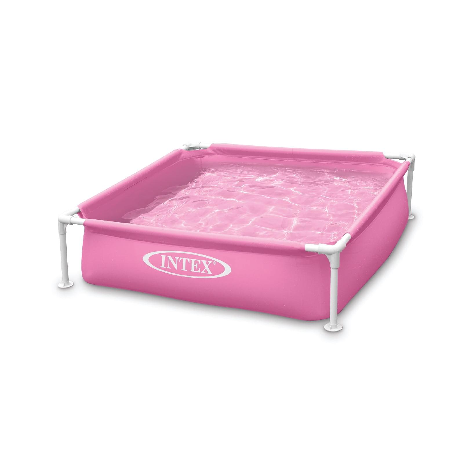 Intex Mini Frame Above Ground Swimming Pool Pink 48in X 48in X12in