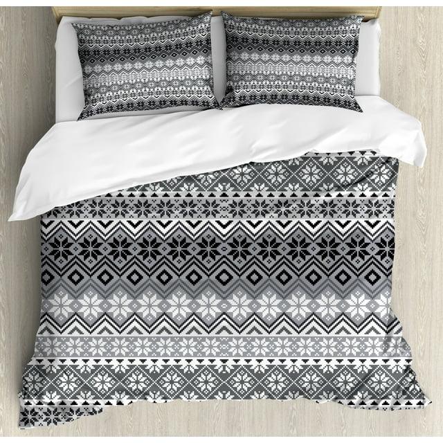 Ambesonne Rustic Geometric Shapes Duvet Cover Set