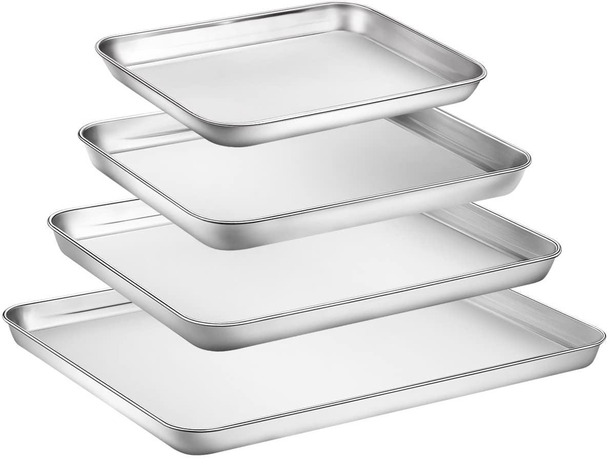 Stainless Steel Non-Toxic Baking Sheet Set of 4