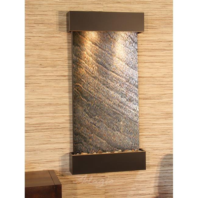 Whispering Creek Blackened Copper Green Featherstone Wall Fountain