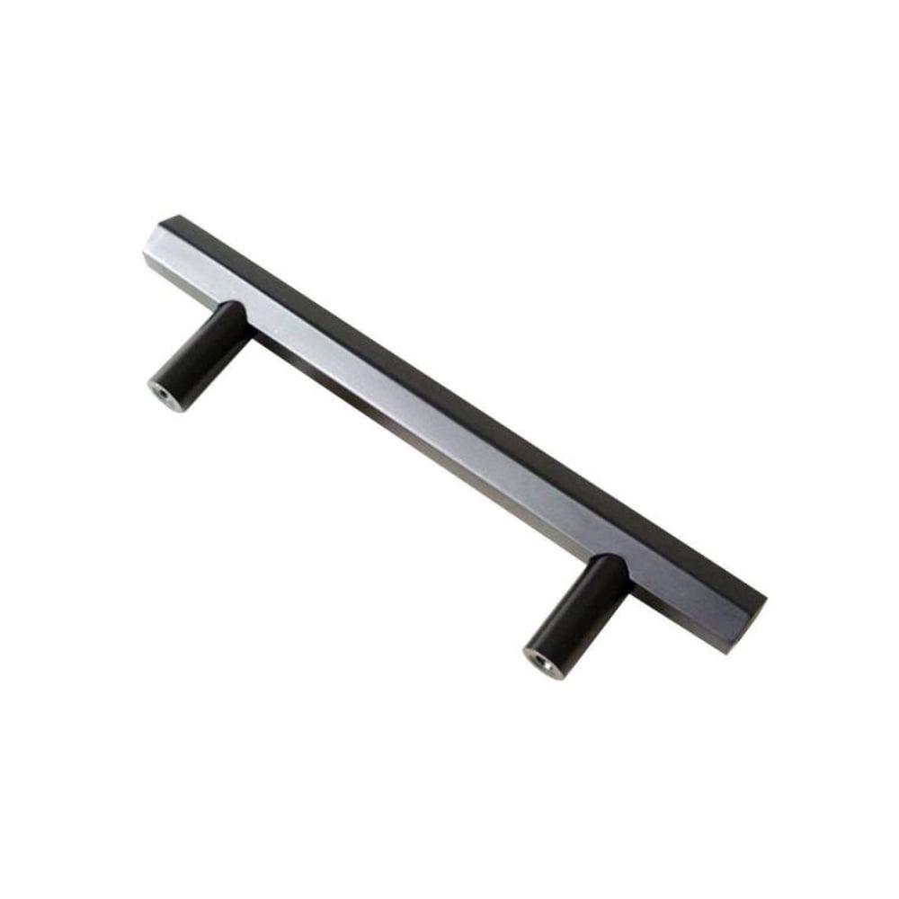 Aretha Series 6-5/16 in. (160 mm) Solid Brushed Brass Hexagon Matte Black Modern Style Cabinet Handle Cupboard Drawer Pull (5-Pack)
