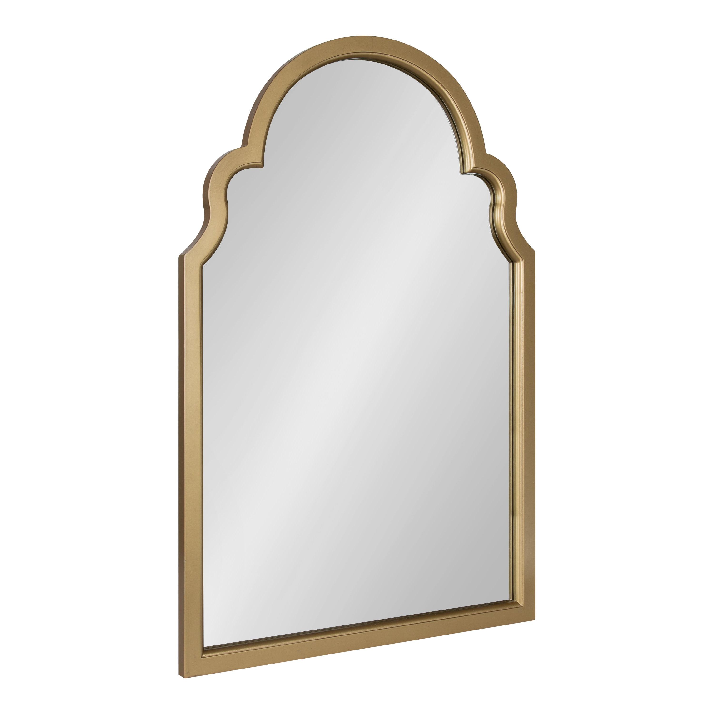 24" x 36" Hogan Arch Wall Mirror Gold - Kate & Laurel All Things Decor: Moroccan-Inspired, Scalloped Edge, Wall-Mounted