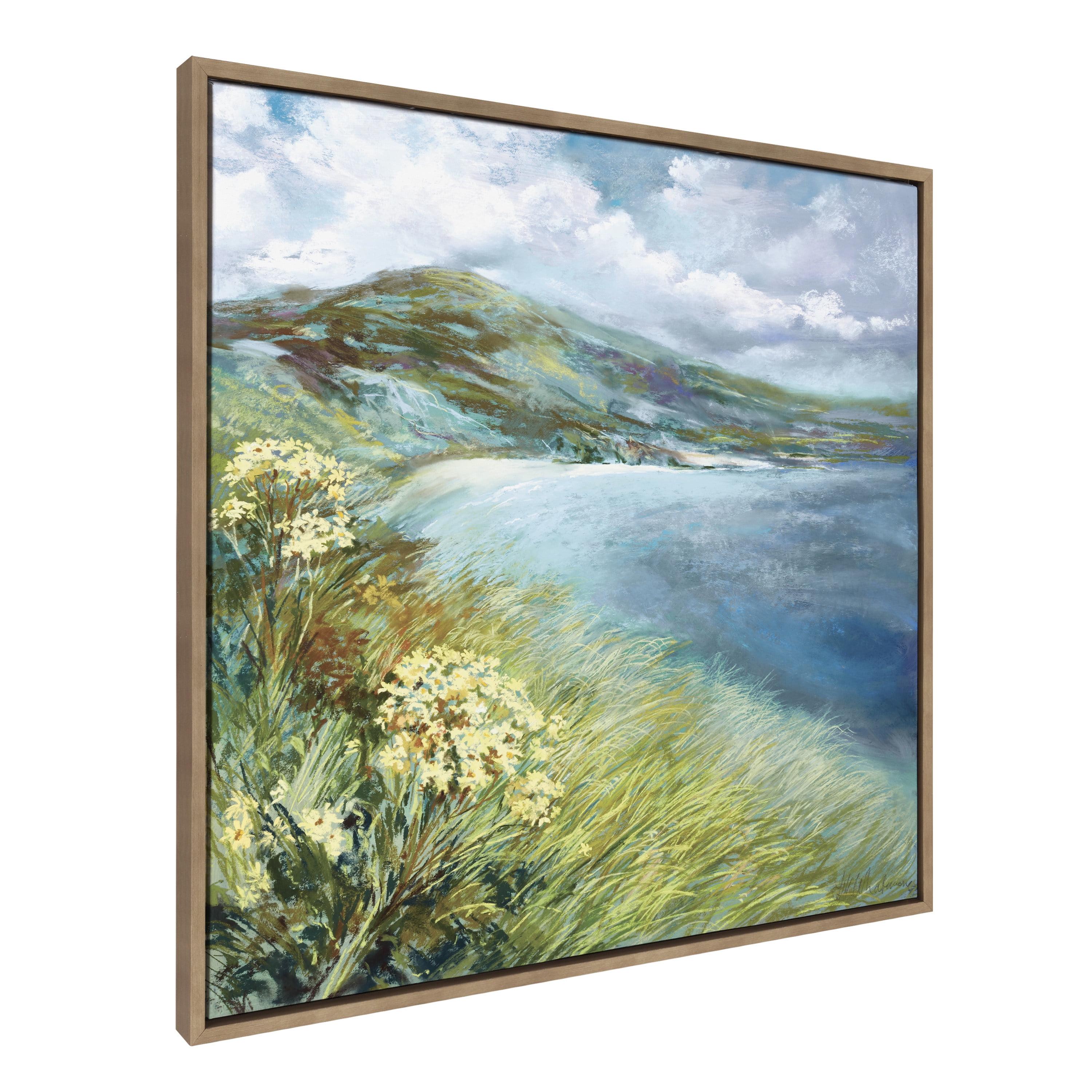 Emerald Isle Ring of Kerry Gold Framed Canvas Wall Art, 30x30