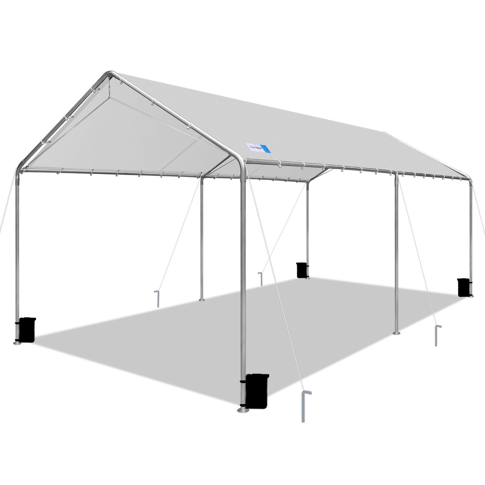 Quictent Heavy Duty Car 10' x 20' x 8.7 White Carport