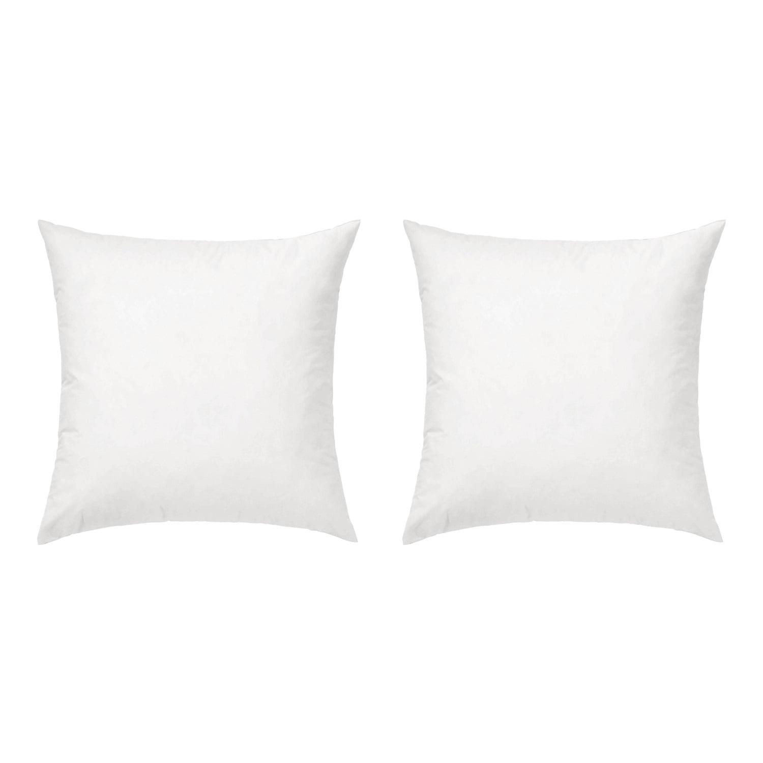 FBTS Prime 18x18 inch Square White Solid Down Alternative Pillow Inserts, 2 Packs