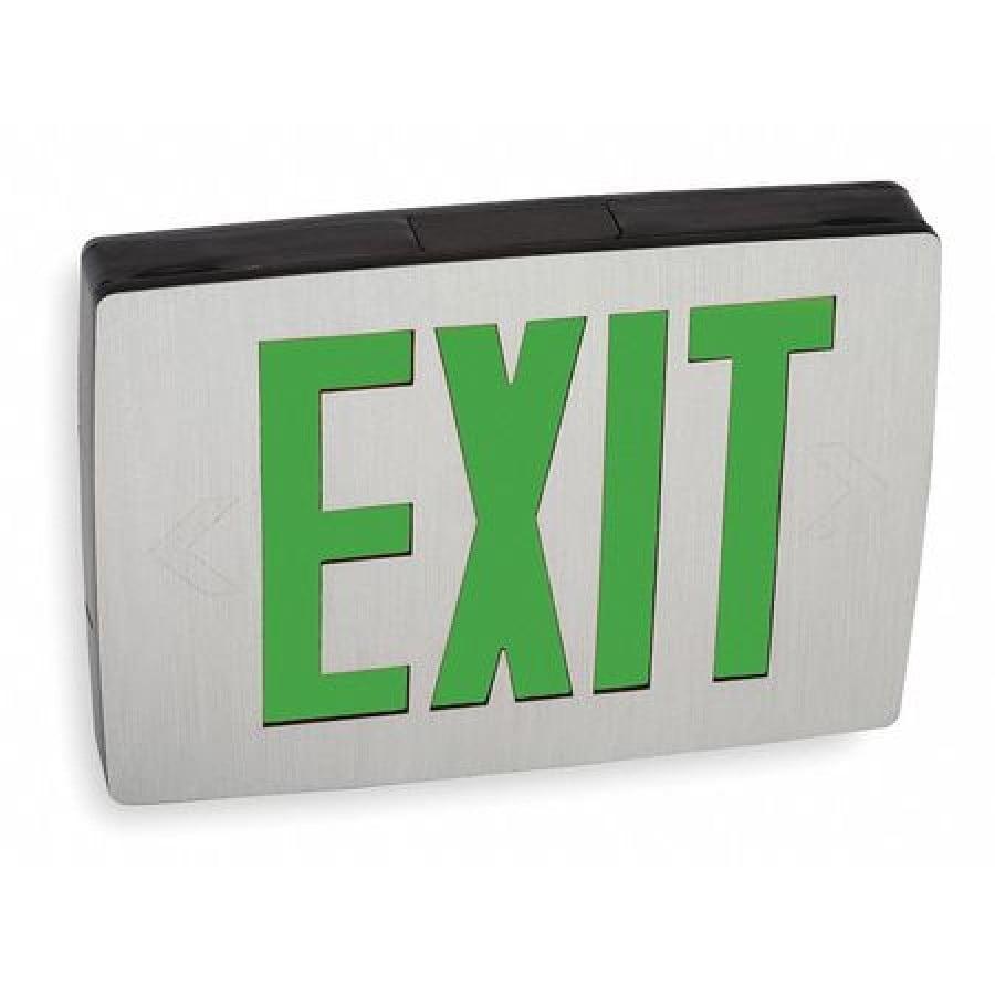 Green Letter Black Aluminum Emergency Exit Sign