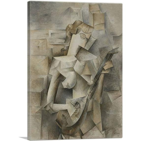 " Girl With A Mandolin 1910 " by Pablo Picasso Painting Print
