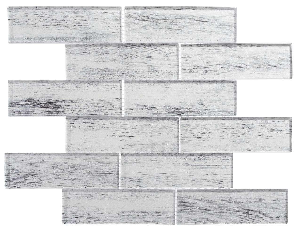 Kaspian 2'' x 6'' Glass Brick Joint Mosaic Tile