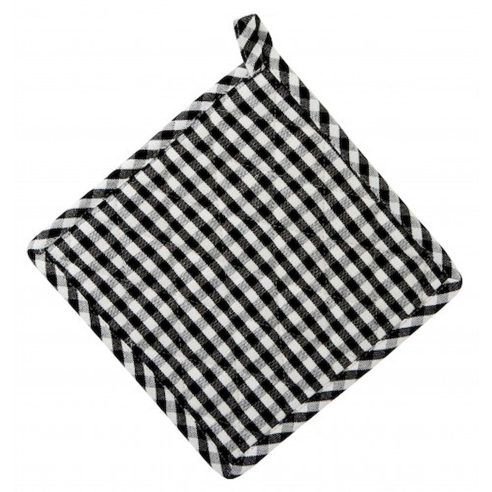 Country Black Check Cotton Pot Holder Set of 2