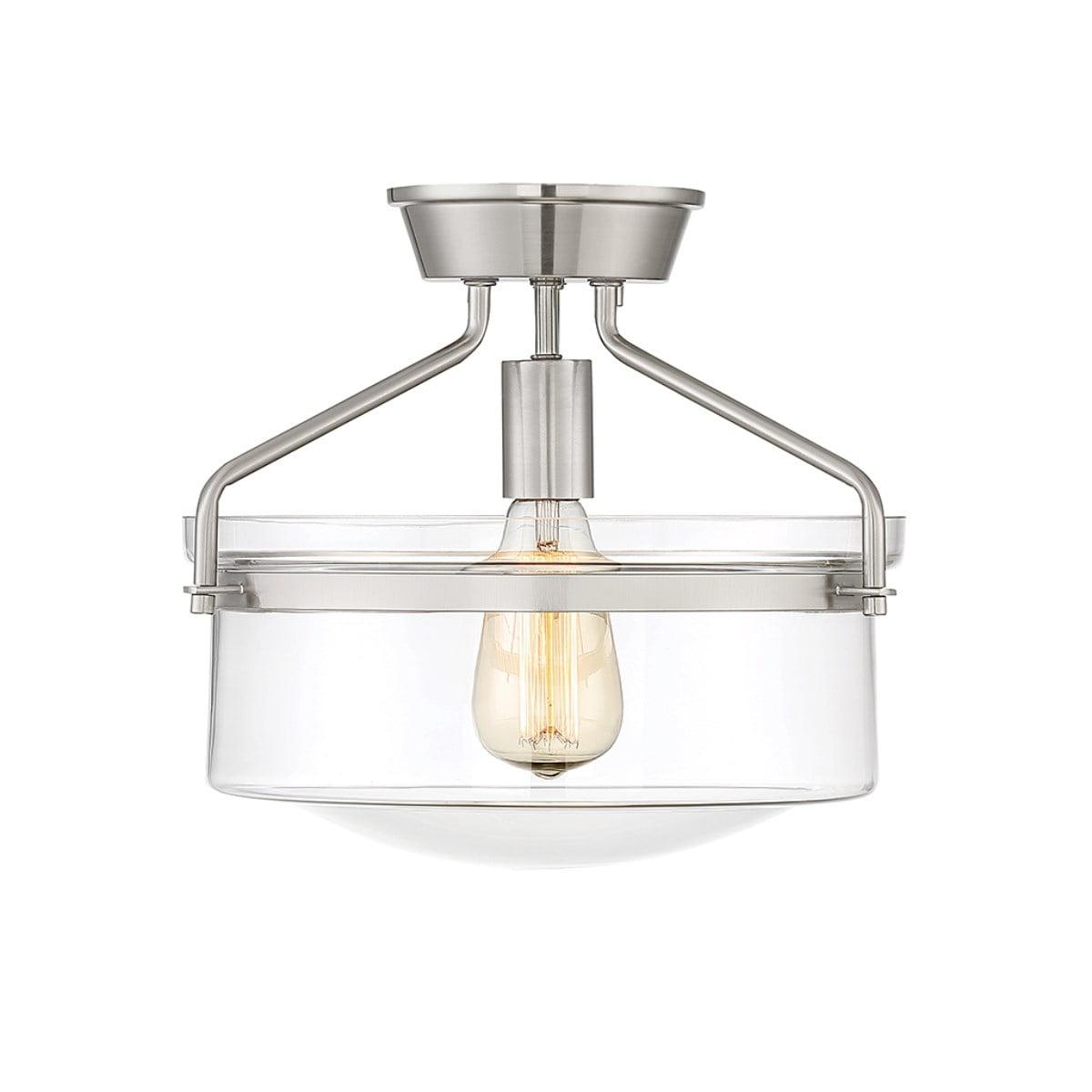 Savoy House Meridian 1 Light Semi-Flush - Brushed Nickel - M60011BN