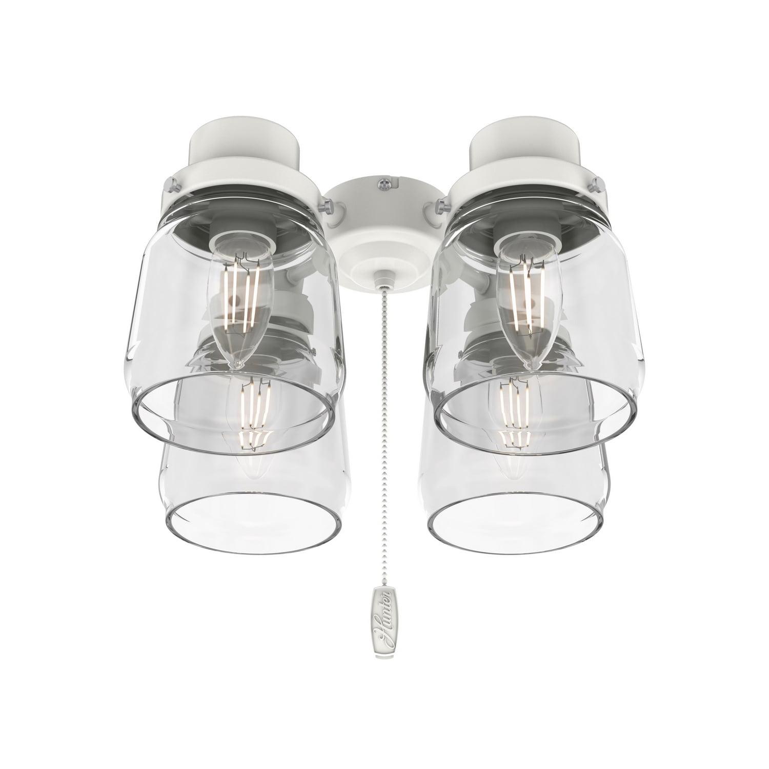 Hunter Fan 99384, Original 4 Light Accessory Fitter and Glass in White