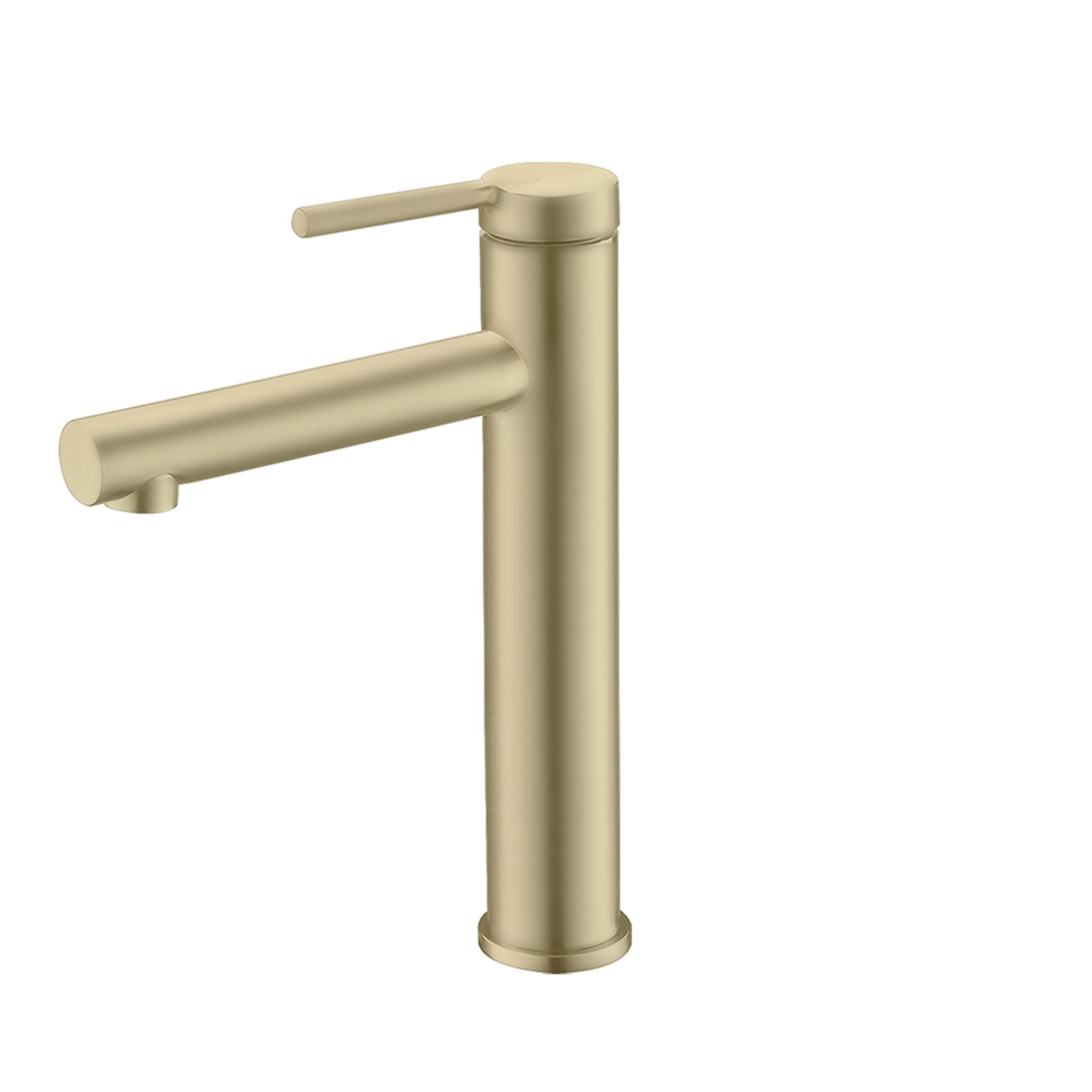 Elegant Single-Lever Gold Tone Vessel Sink Faucet