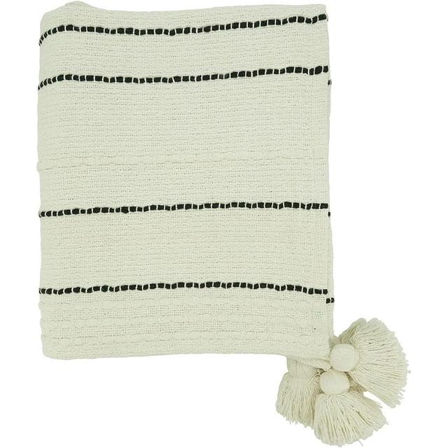 Saro Sevan Collection Hand Woven Throw Blanket