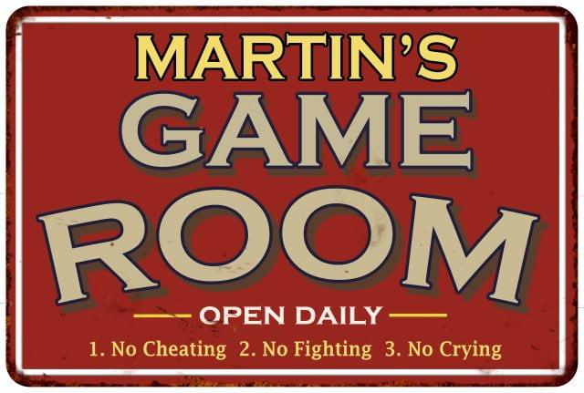 Game Room Sign Rustic Wall decor Gameroom Signs Home Vintage Decorations Games Arcade Retro Video Gamer Art Gaming wall art Size: 8 x 12 Inches