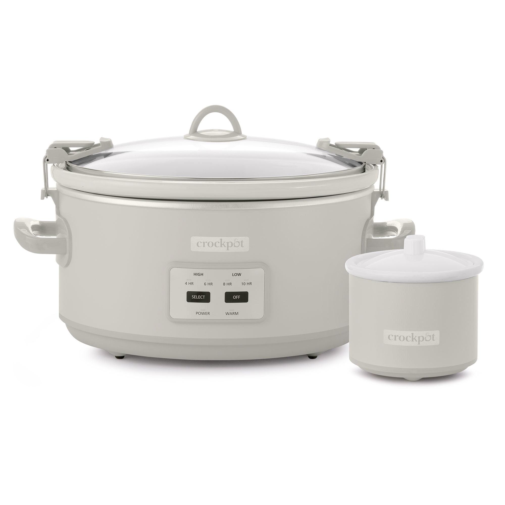 Crockpot 7-Quart Programmable Slow Cooker with Locking Lid and Little Dipper Food Warmer