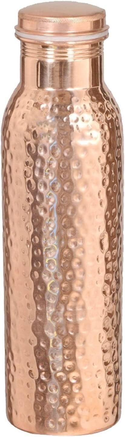 Handmade 25 oz Hammered Pure Copper Water Bottle