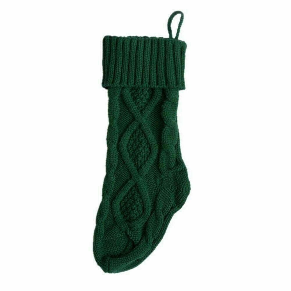 Dengmore Christmas Stockings 18 Inches Knitted Christmas Stockings Fireplace Hanging Gift Bags Monogram Xmas Stockings for Kids Family Holiday Party Decoration