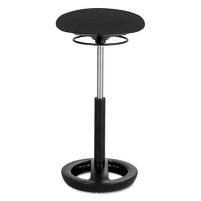 ErgoFlex 22"-31.75" Adjustable Black Mesh Swivel Stool