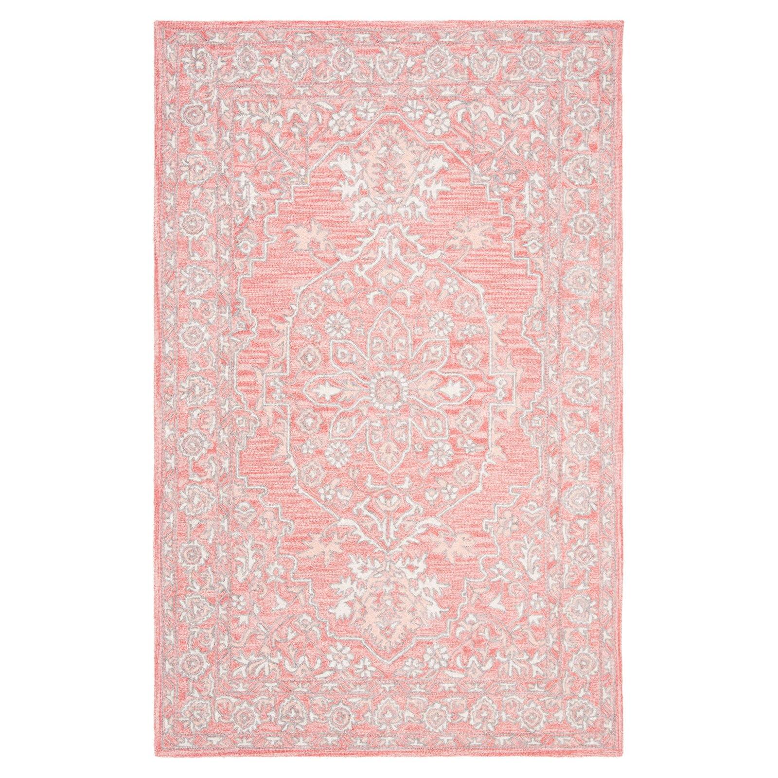 SAFAVIEH Micro-Loop Britton Oriental Area Rug, Pink/Ivory, 2'6" x 4'