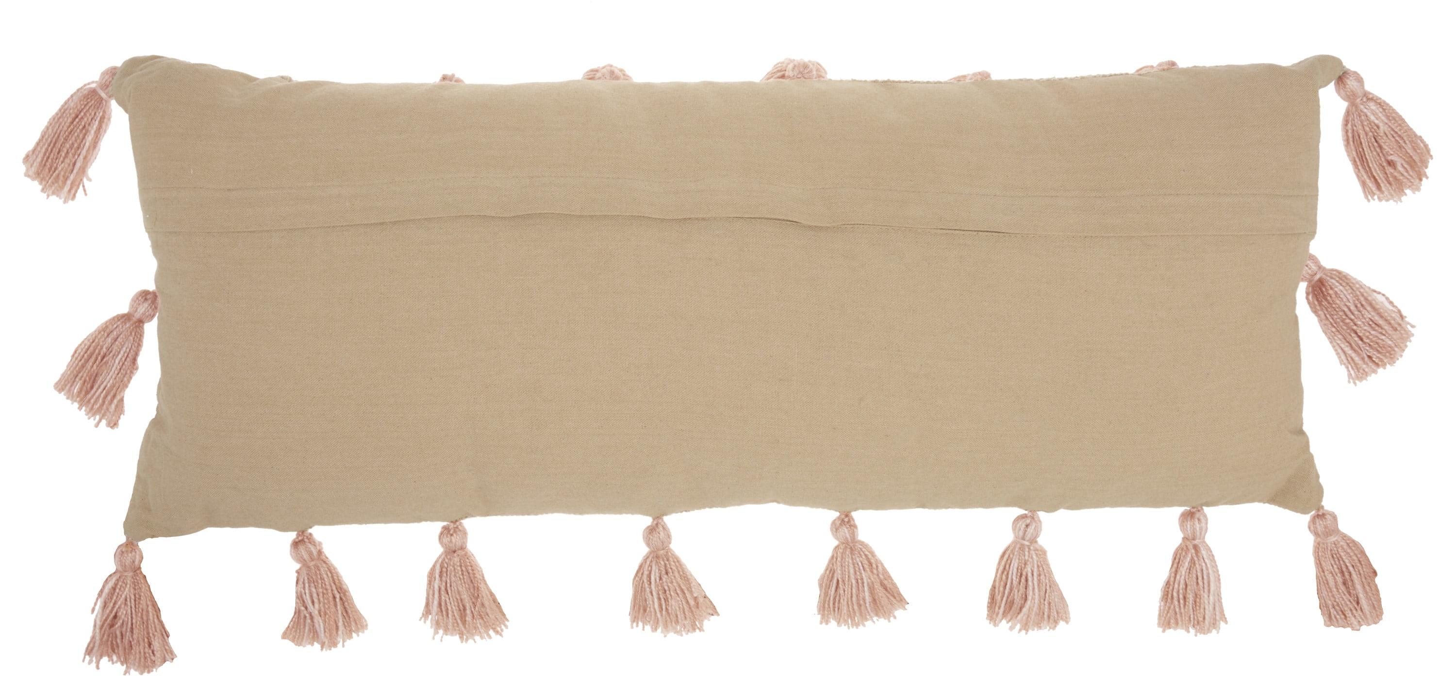 Mina Victory Lifestyles 13-in x 33-in Pink Rectangular Indoor Decorative Pillow
