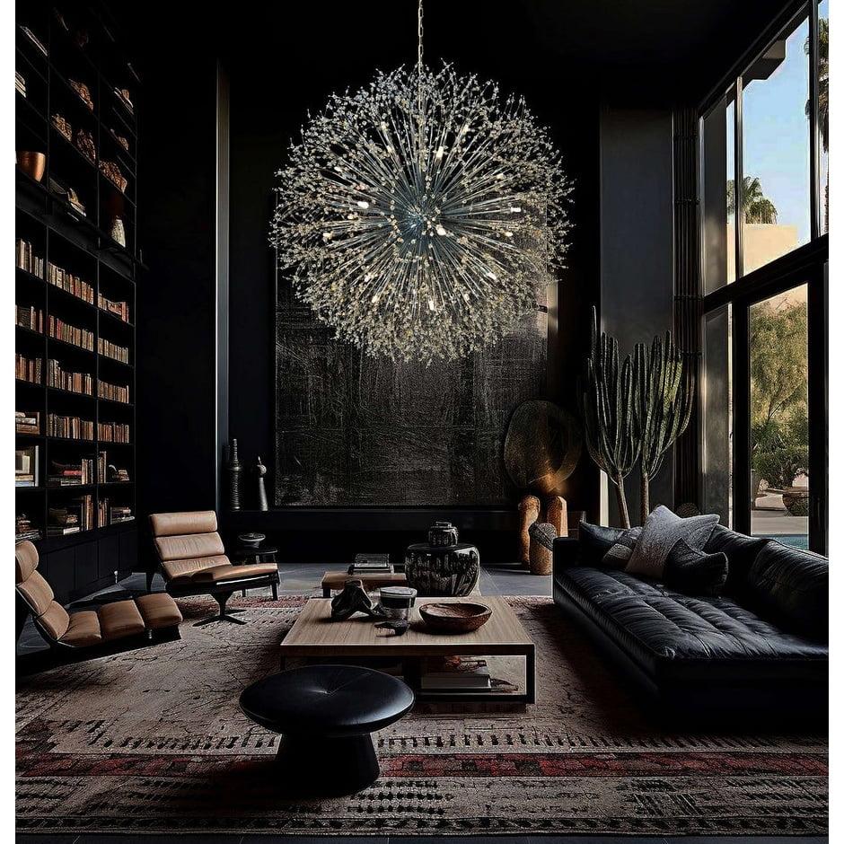 002/120GD Starburst Chandelier 47" Wide  Crystal Lighting Fixture Silver