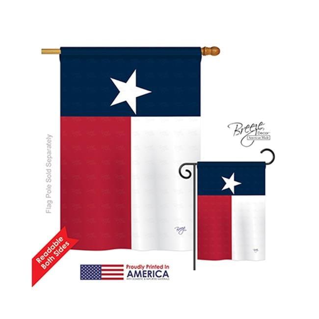 Texas State 2-Sided Vertical Patriotic House Flag 28 x 40 in.