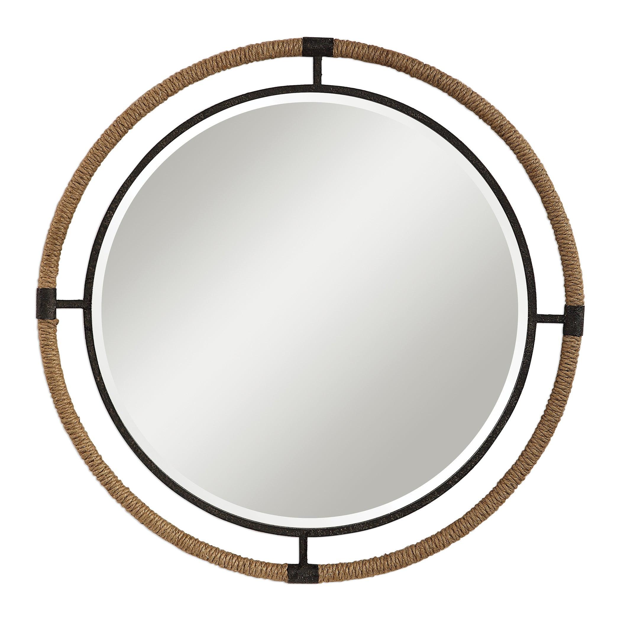 Starrett Iron & Rope Frame 36" Round Wall Mirror