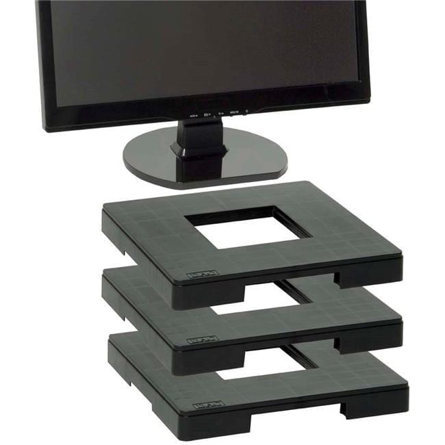 DAC DTA02151 1.25 in. Standard Monitor Riser Block for Flat Panel Display Type Supported, Black