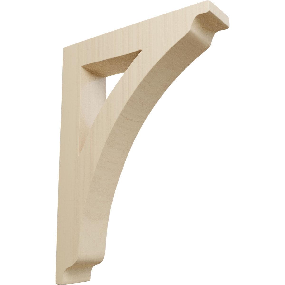 Medium Rubberwood Thorton Wood Bracket, 1 3/4"W x 7 1/2"D x 10 1/2"H