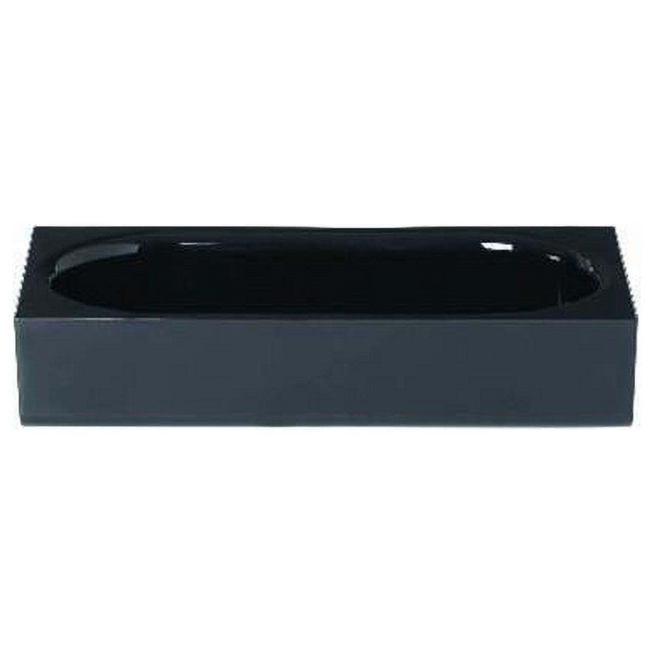 Sleek Modo Black Acrylic Bathroom Organizer Tray