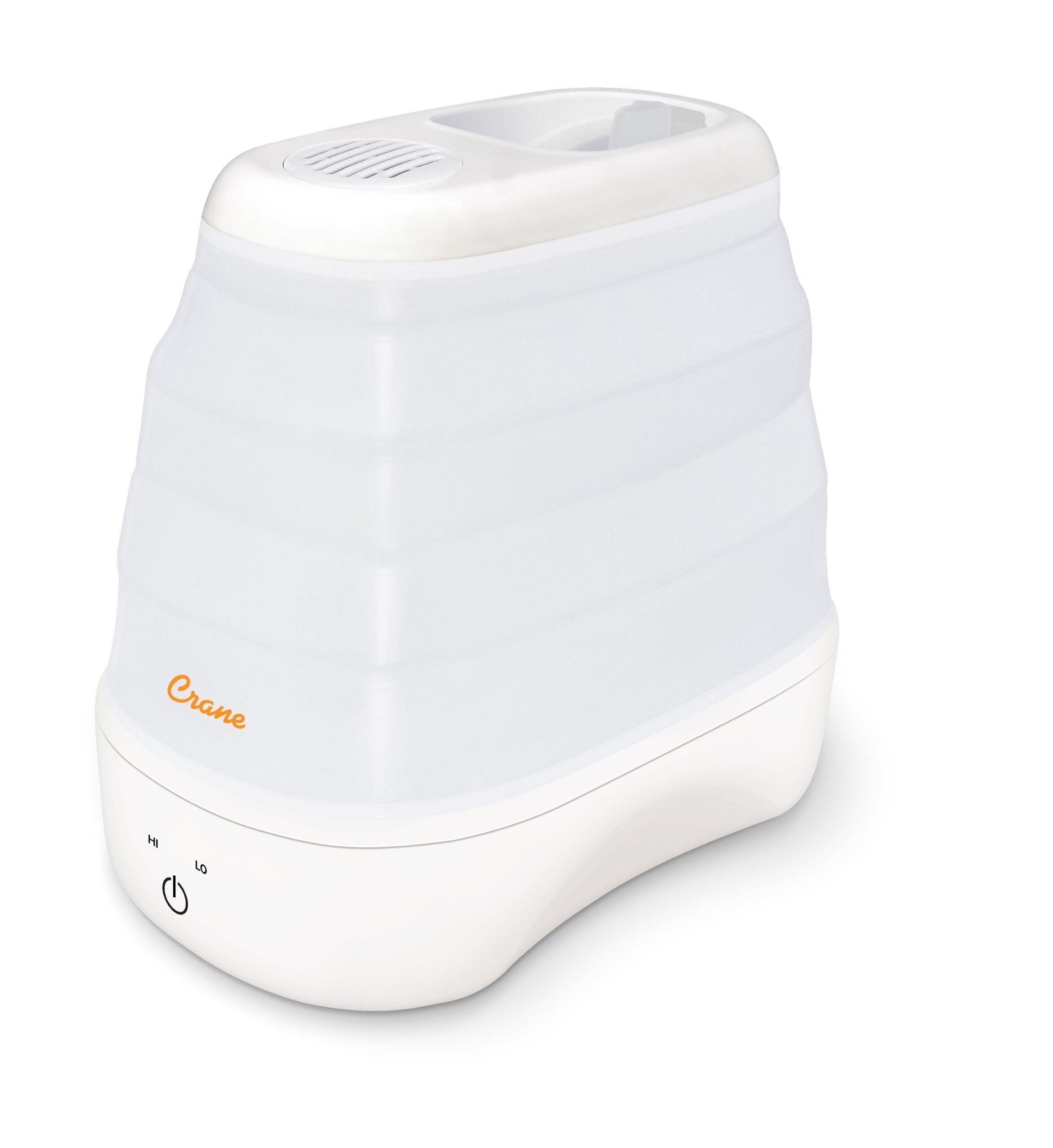 Crane USA 1 Gal. Warm Mist Collapsible Humidifier, White, Top Fill, for Medium Rooms Up to 500 sq. ft.