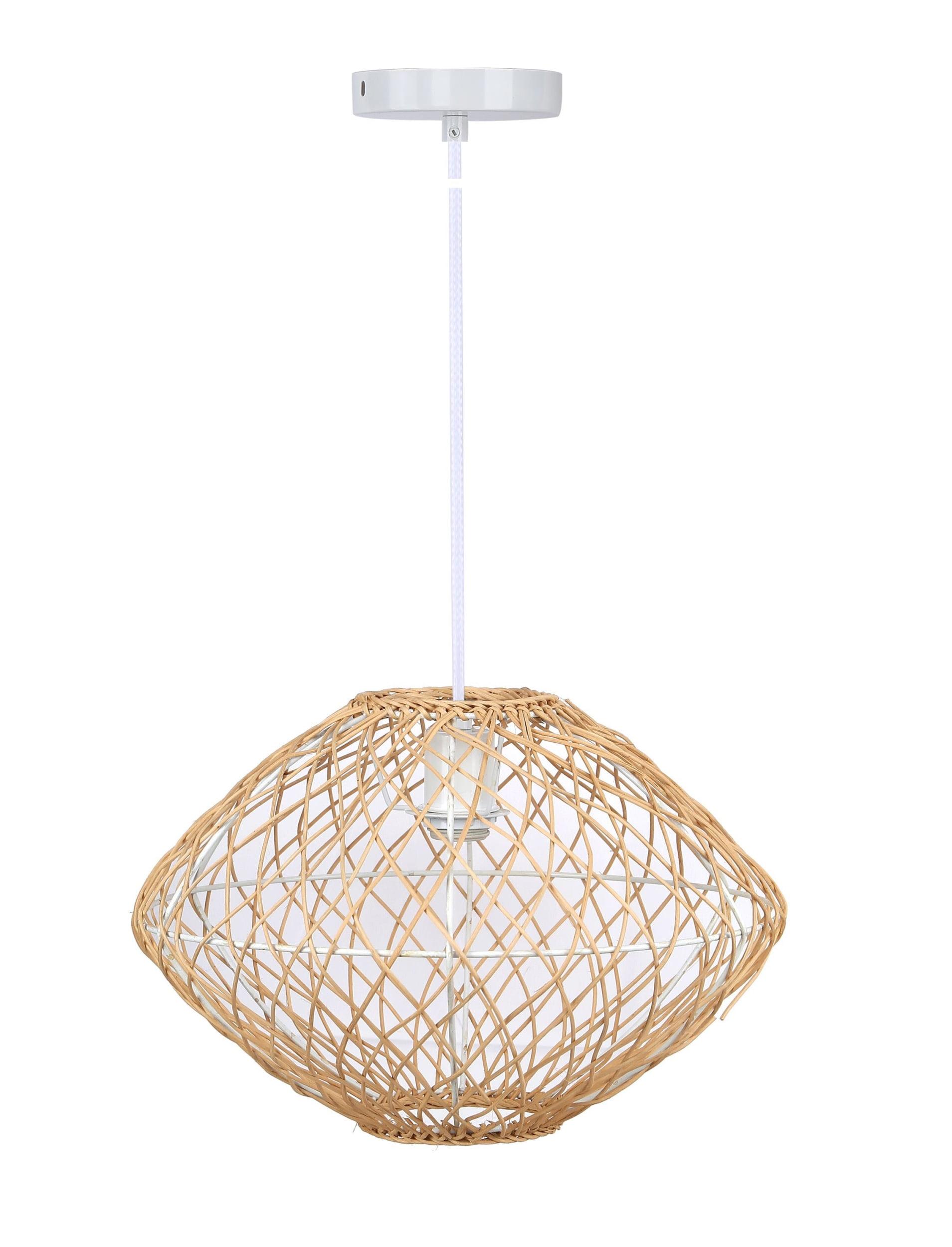 Rattan Dimmable Geometric Chandelier