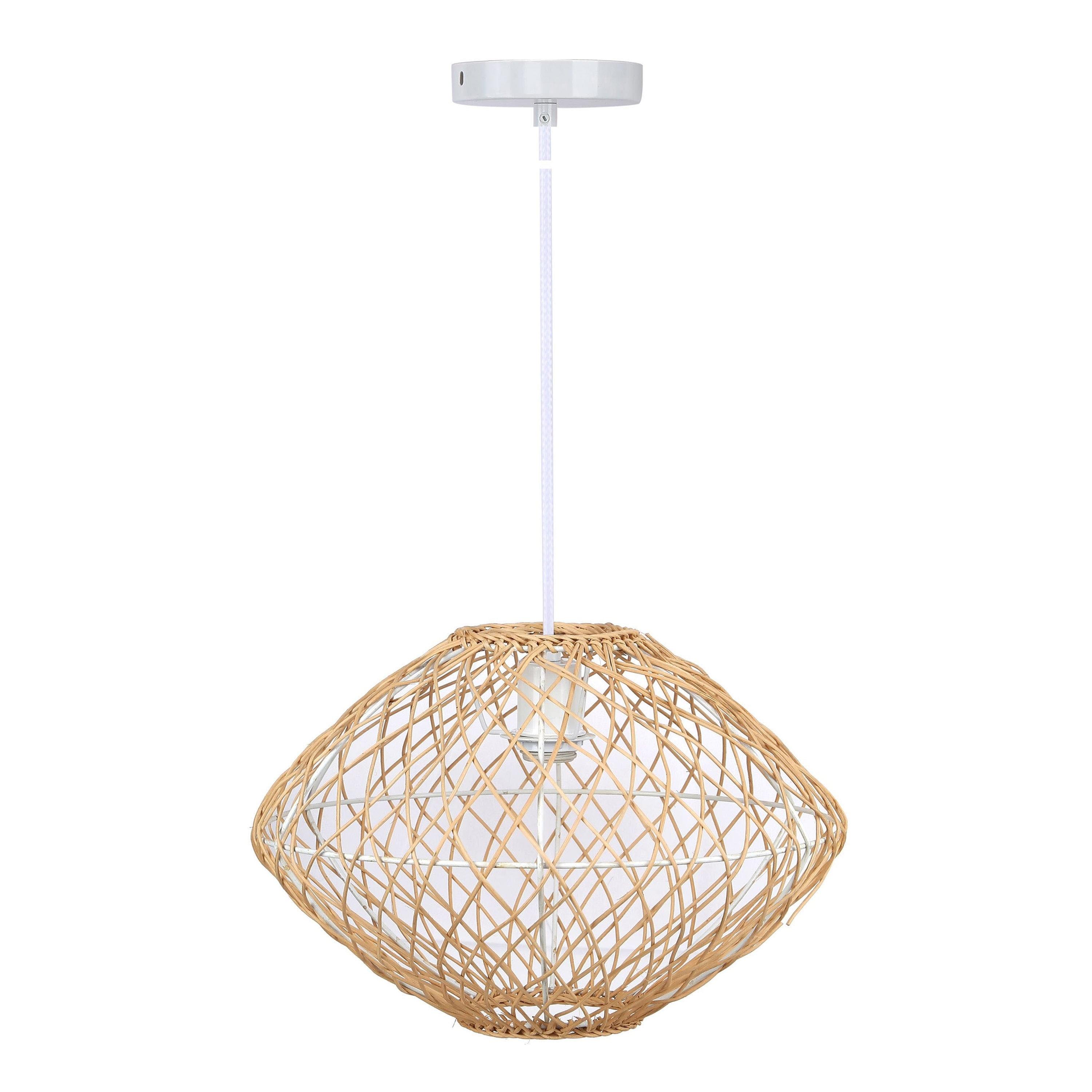 Rattan Dimmable Geometric Chandelier