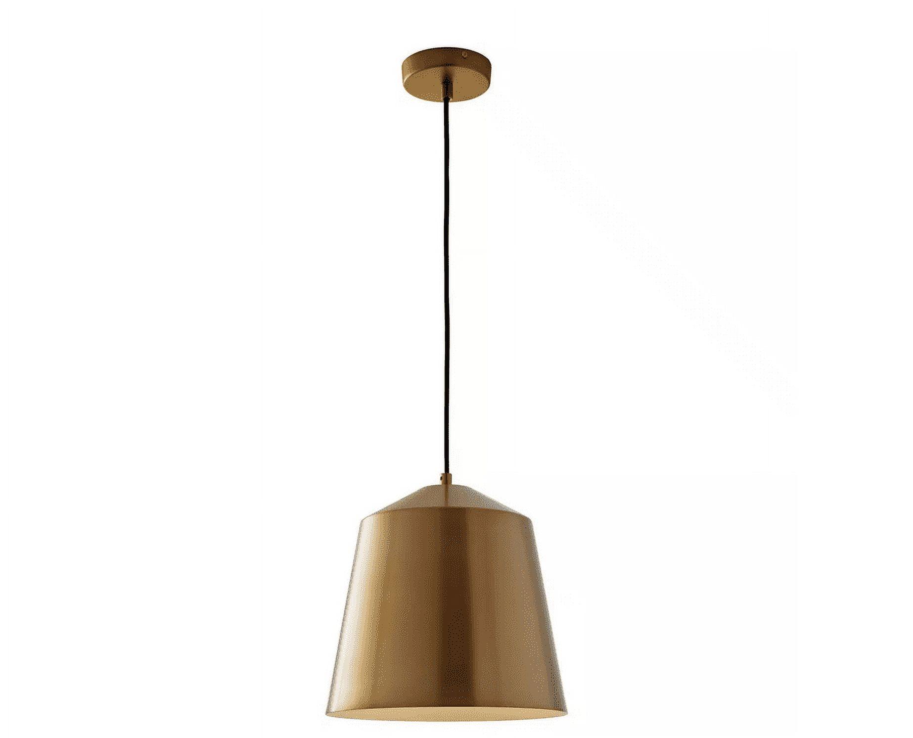 Brass Metal Dome Pendant Light with Adjustable Hanging Height