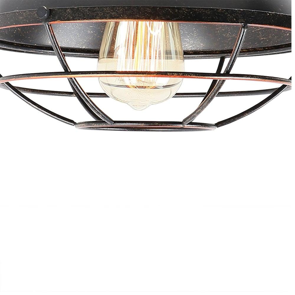 Oil Rubbed Bronze Indoor/Outdoor Glass Ceiling Light