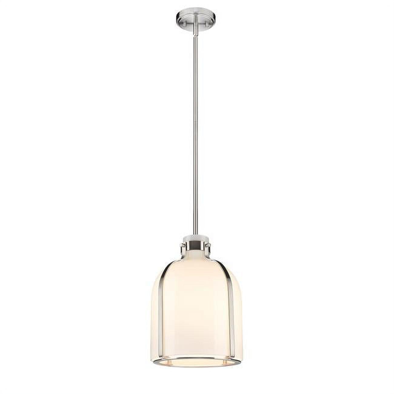 Pearson Brushed Nickel 1-Light LED Pendant with Glass Shade