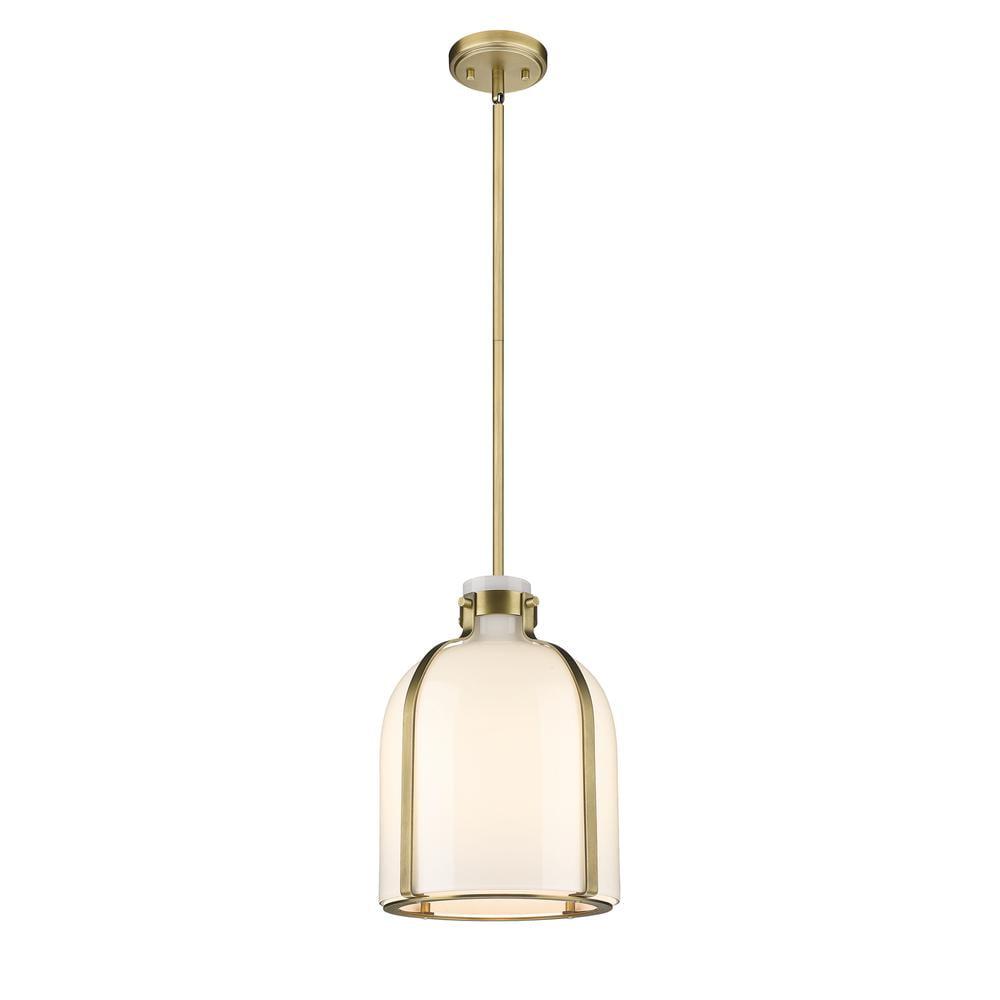 1 Light Chandelier In Transitional Style-13.5 Inches Tall And 9.75 Inches Wide-Rubbed Brass  Finish Z-Lite 818-9Rb