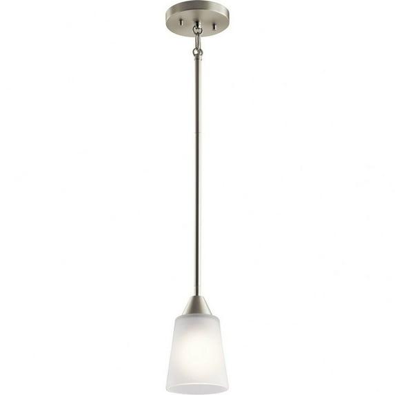 1 Light Mini Pendant 7.75 Inches Tall By 4.75 Inches Wide-Brushed Nickel Finish Kichler Lighting 52235Ni