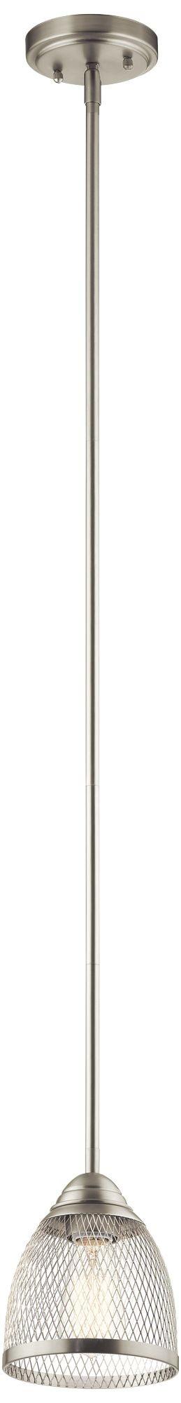 1 Light Mini Pendant 7.75 Inches Tall By 6 Inches Wide-Brushed Nickel Finish Kichler Lighting 52272Ni