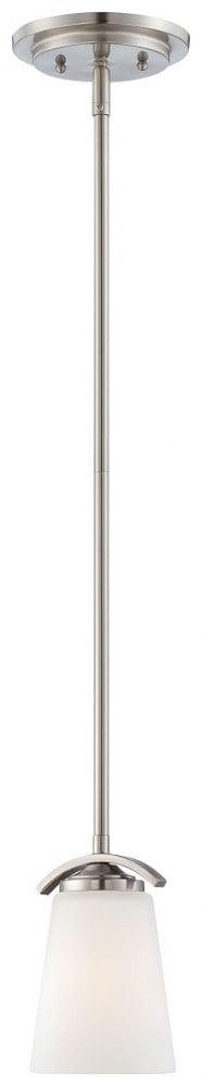 1 Light Mini Pendant In Transitional Style 7.5 Inches Tall By 4.75 Inches Wide-Brushed Nickel Finish Minka Lavery 4961-84