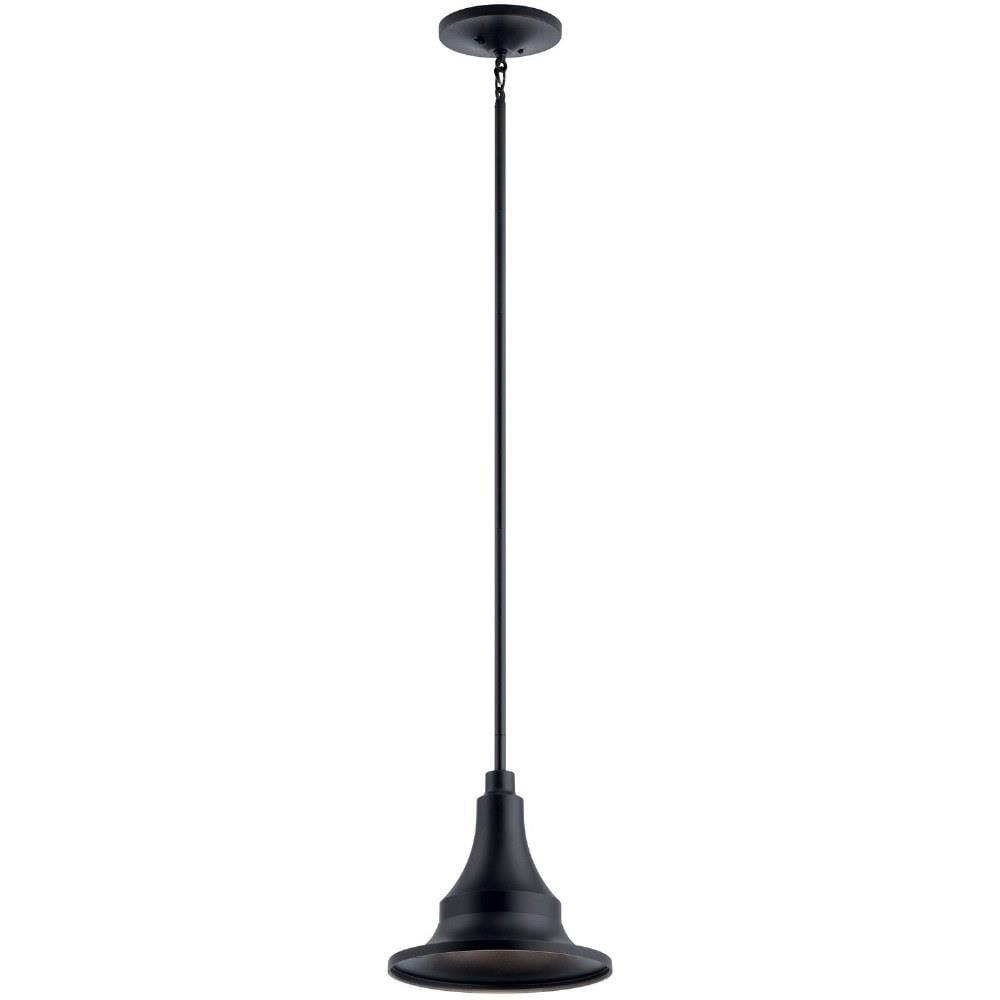 Hampshire 16.75 inch 1 Light Large Outdoor Pendant/Semi Flush in Textured Black