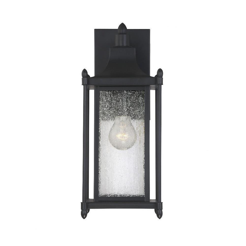 Dunnmore 1-Light Outdoor Wall Lantern in Black