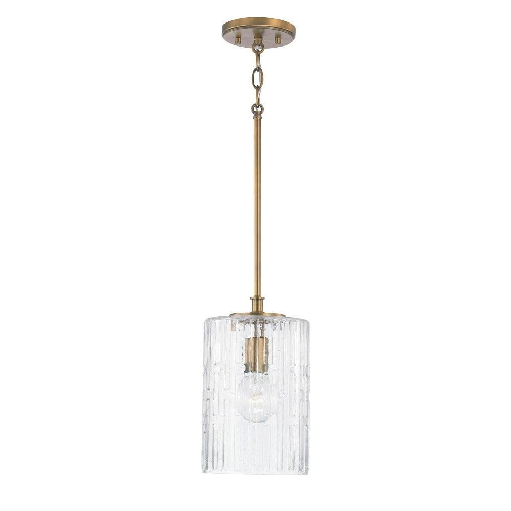 1 Light Pendant-Aged Brass Finish Capital Lighting 341311Ad