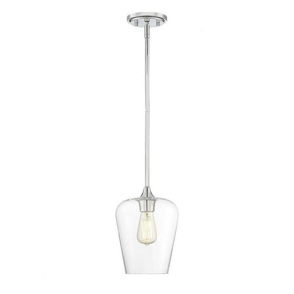 1 Light Pendant-Contemporary Style with Transitional and Bohemian Inspirations-10.5 inches Tall By 8 inches Wide-Polished Chrome Finish Bailey Street