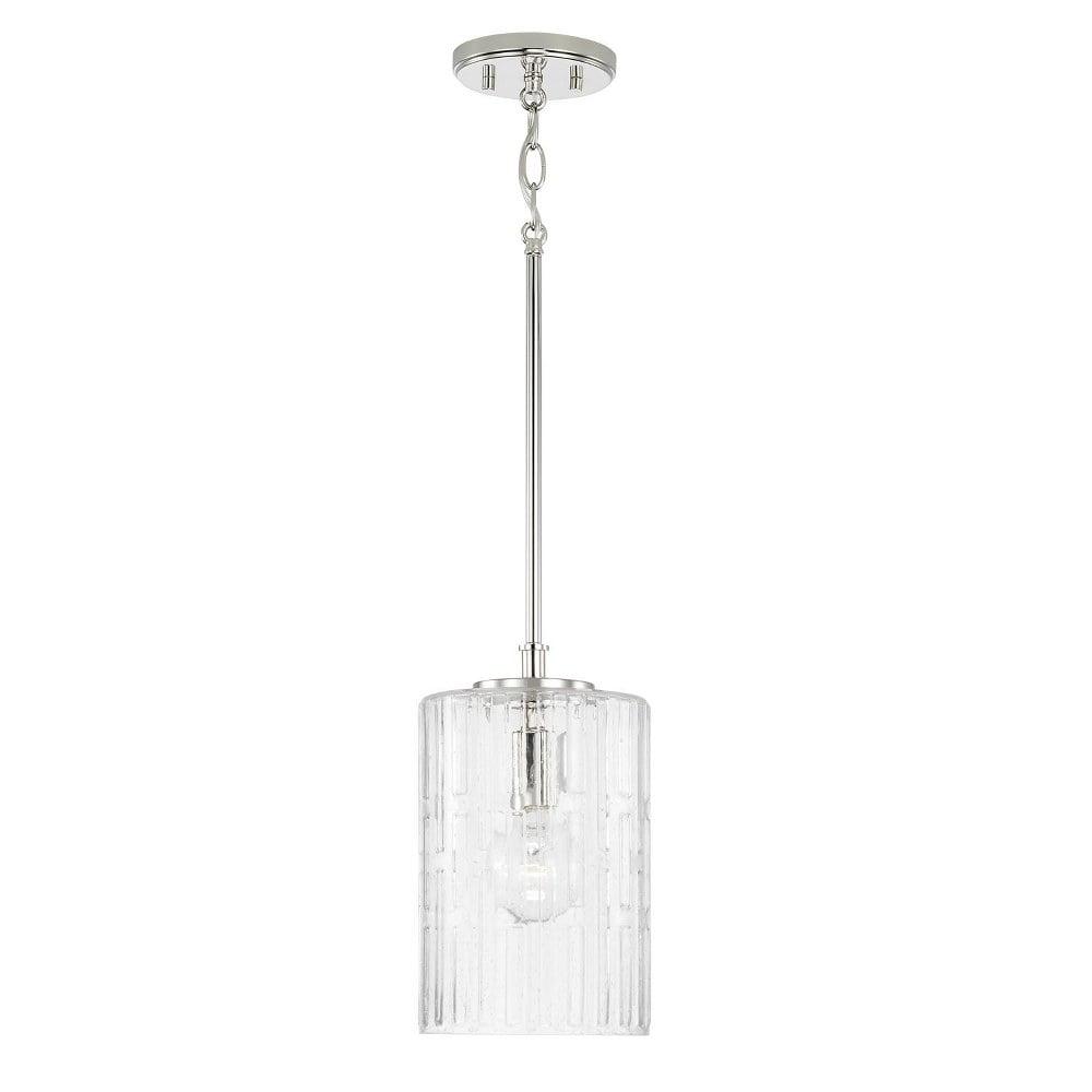 1 Light Pendant-Polished Nickel Finish Capital Lighting 341311Pn