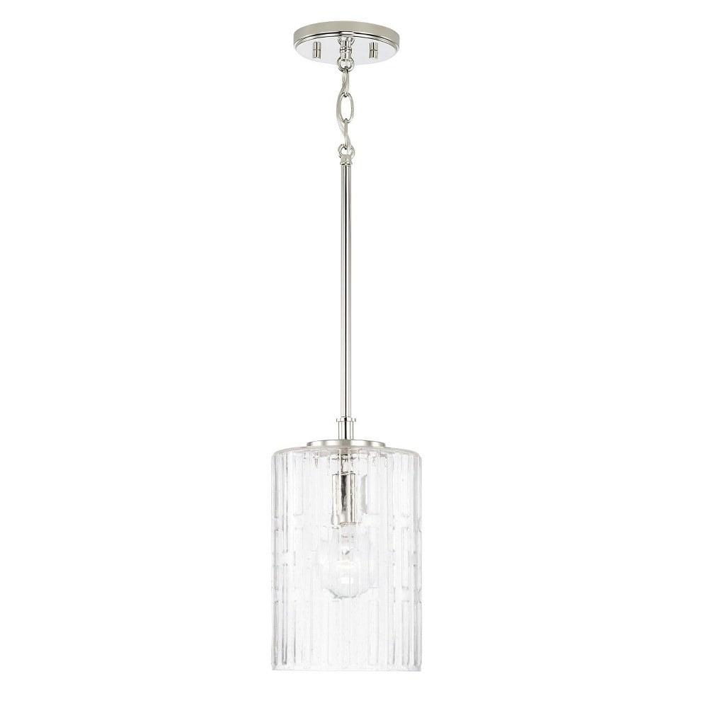 1 Light Pendant-Polished Nickel Finish Capital Lighting 341311Pn