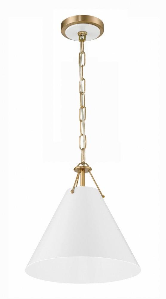 Crystorama Lighting Xavier 1 - Light Pendant in  Vibrant Gold