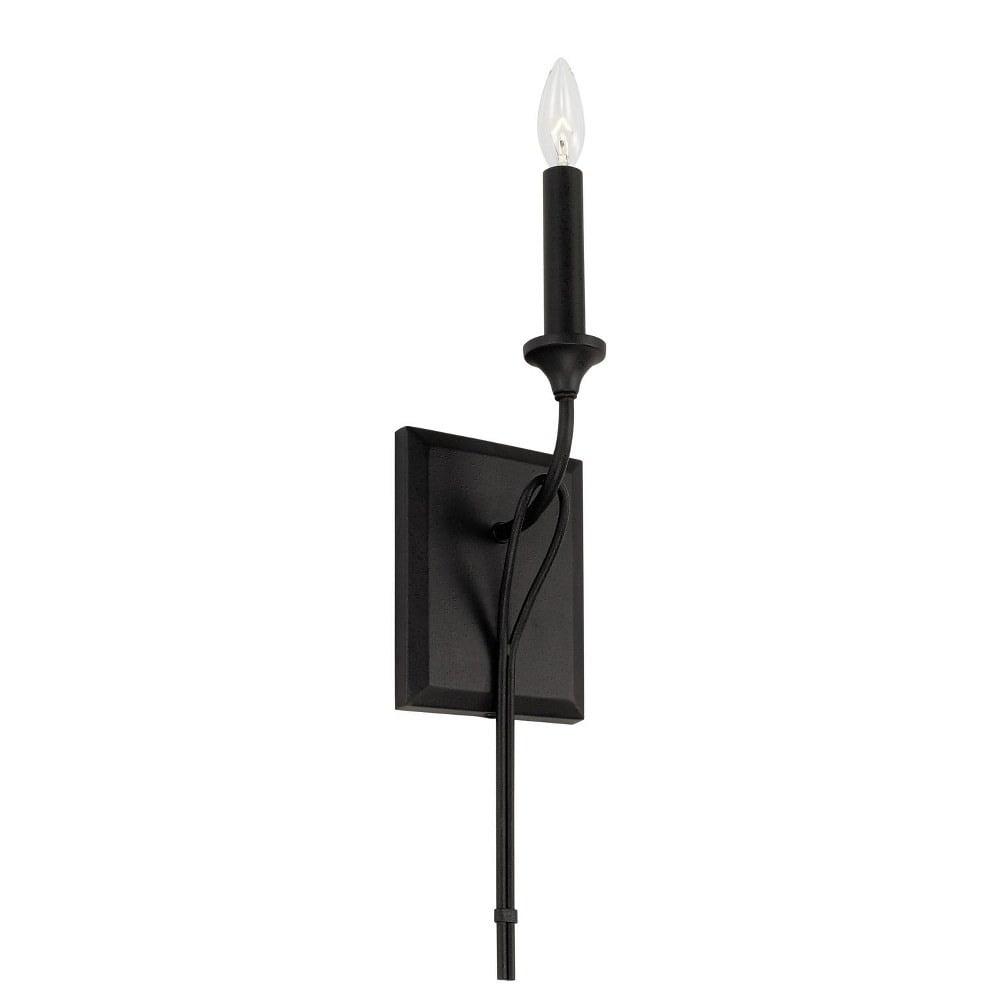 Bentley Black Iron Dimmable 1-Light Wall Sconce