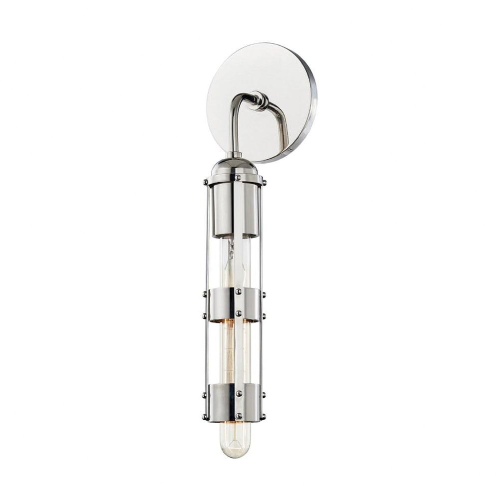 Polished Nickel 16.25" Metal Wall Sconce